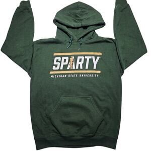 Michigan State Spartans Pullover Hoodie Women's Size Medium Green NCAA